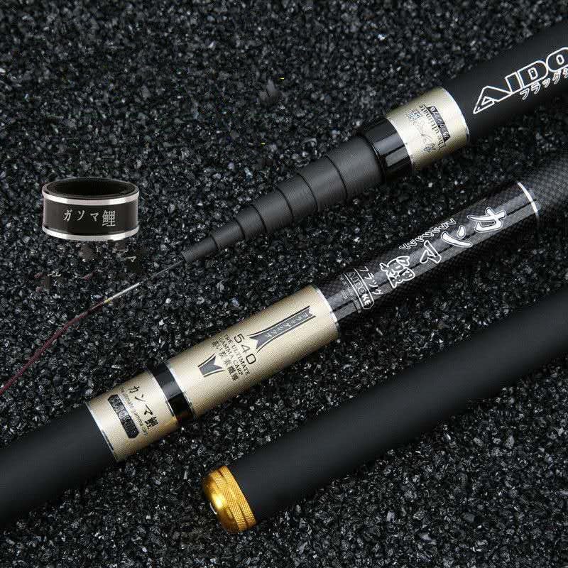Canna da Pesca a Mano in Fibra di Carbonio Dura Super Leggera | Canne da pesca telescopiche, Alimentatore for canne da flusso, 3,6 m, 4,5 m, 5,4 m, 6,30 m, 7,2 m,