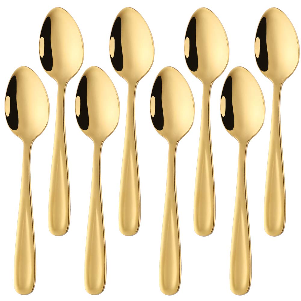 Cuillères à café coffret de 8 mini cuillères dorées cadeau chic