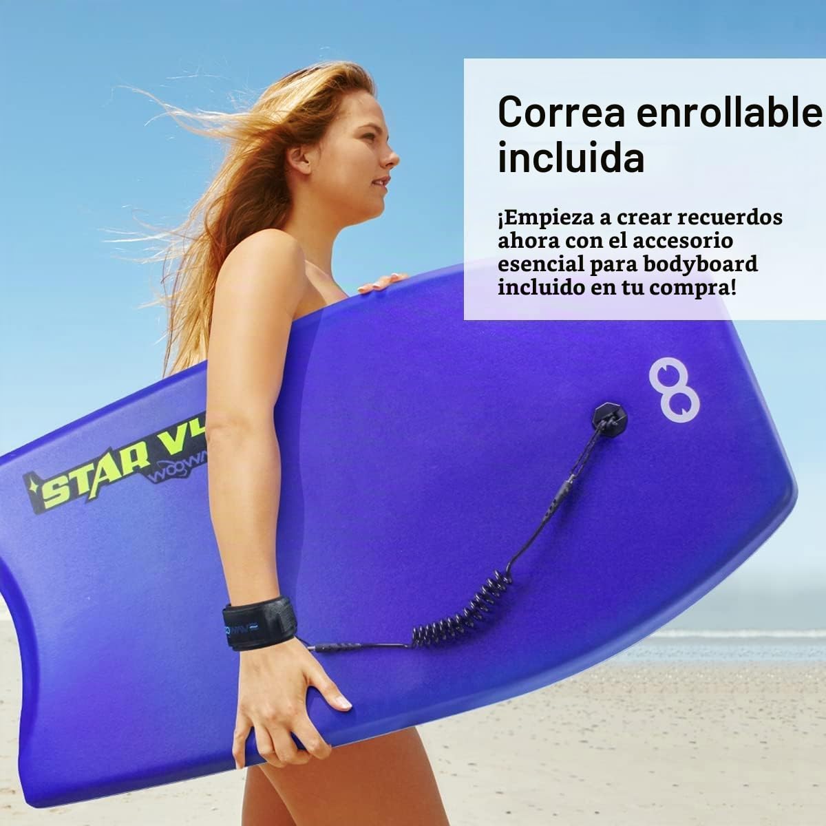 Bodyboard de 83.8 cm/94.0 cm/106.7 cm IXPE Premium con correa de muñeca en espiral, núcleo de EPS súper ligero y parte inferior lisa de HDPE, perfecto para niños y adultos (amarillo, 42