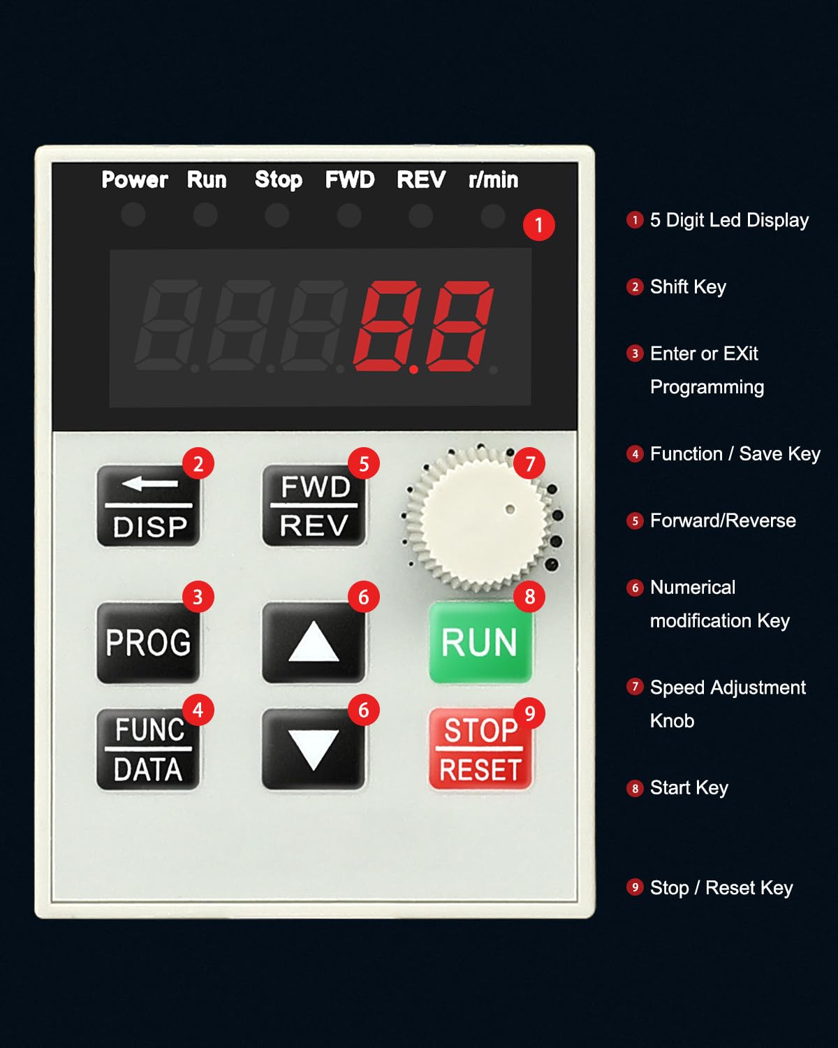 Snapklik.com : Variable Frequency Drive 22kw 3HP AC 220V 12A VFD ...