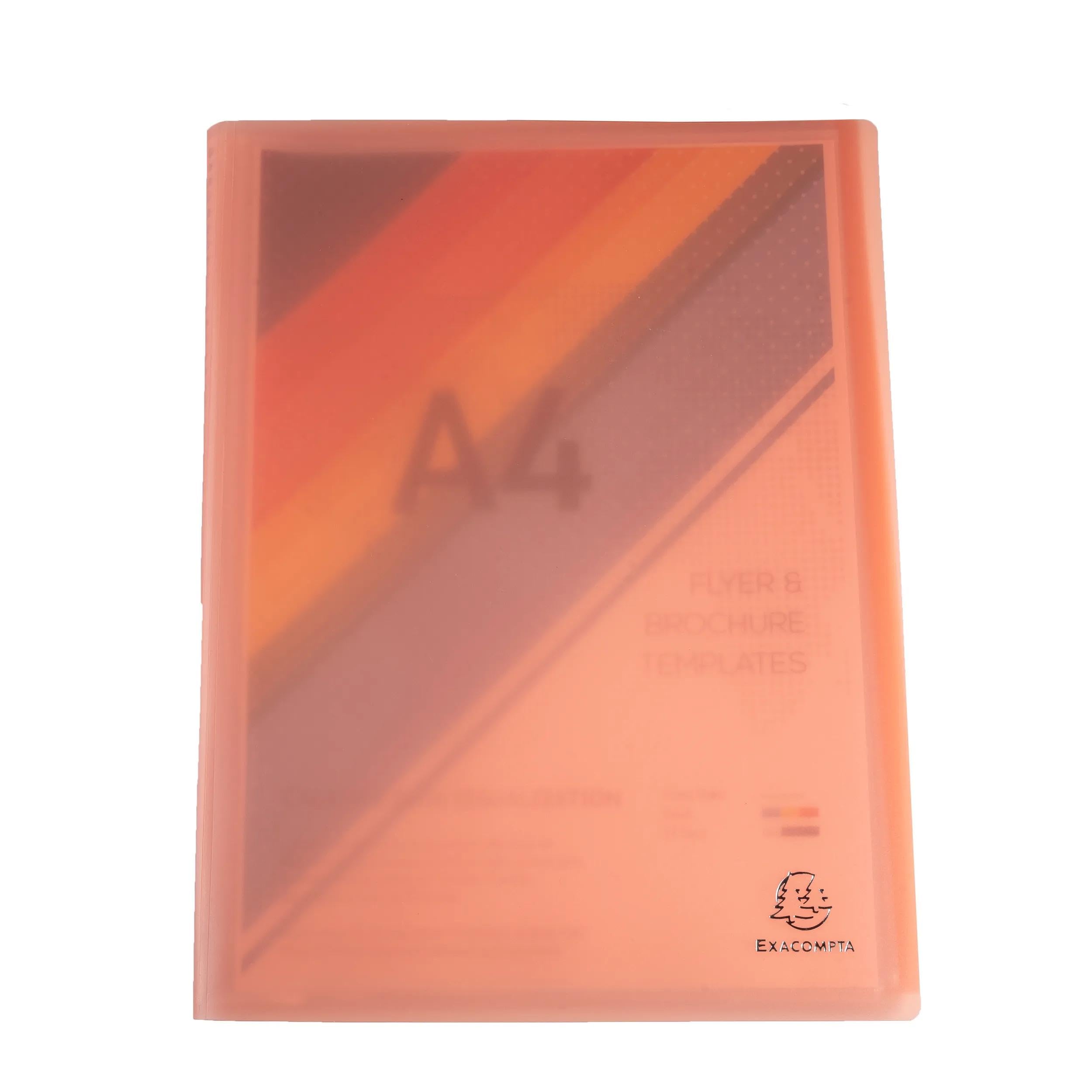 Exacompta - Nr ref. 88670E - Karton 8 Chromaline Pastel Teczka na dokumenty - 60 gładkich kieszeni kryształowych - 120 widoków - A4 - wymiary 24 x 32cm - półprzezroczysta okładka z poliestru