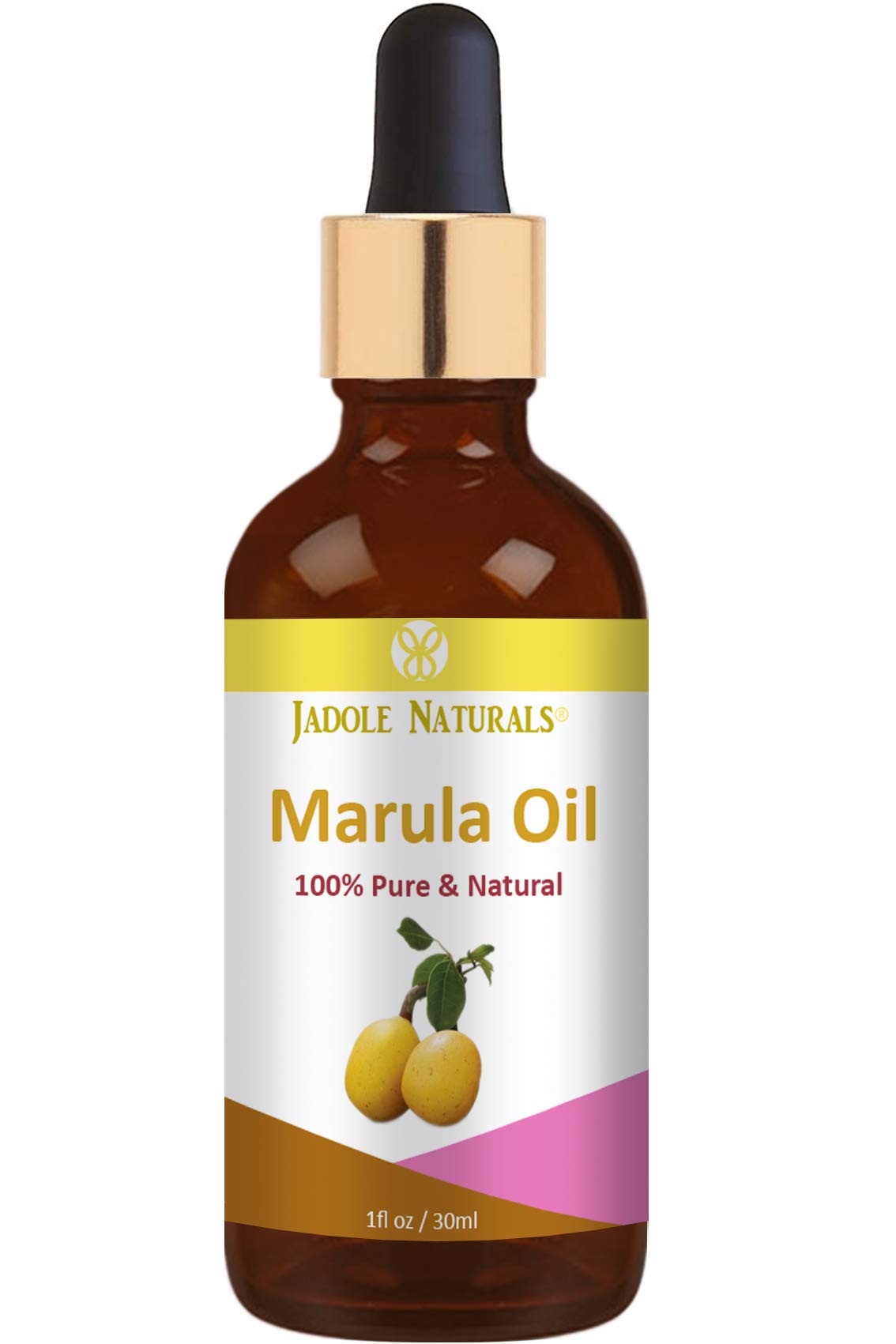 Jadole Naturals, 100% Pure, Cold-pressed and Unrefined Marula oil for Moisturizing the Face, Skin, Nails and Hair- 30ml