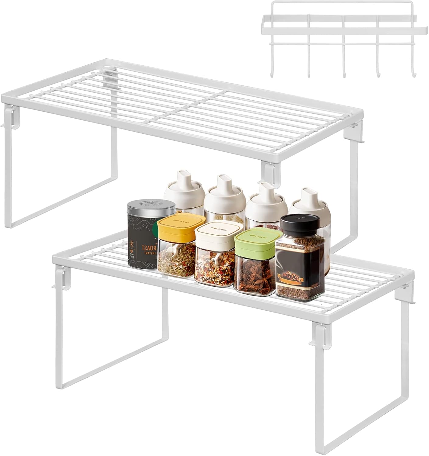 JOPBENG Stackable Metal Kitchen Storage Shelves,