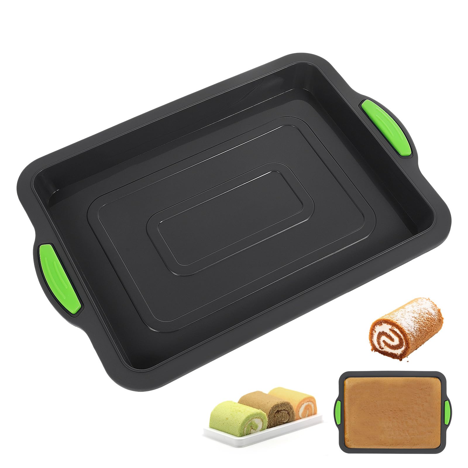 LALAFINA Quadratische Silikon-backform, Hitzebeständig, Antihaftbeschichtet, Ideal für Brownies, Kuchen, Brot, Torten Und Lasagne