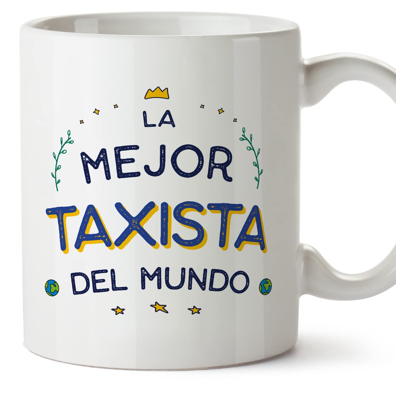 MUGFFINS Taxi Driver Woman Mug - in Spanish - Mejor del Mundo - Funny Gift for Colleagues - Ceramic 11oz Mug