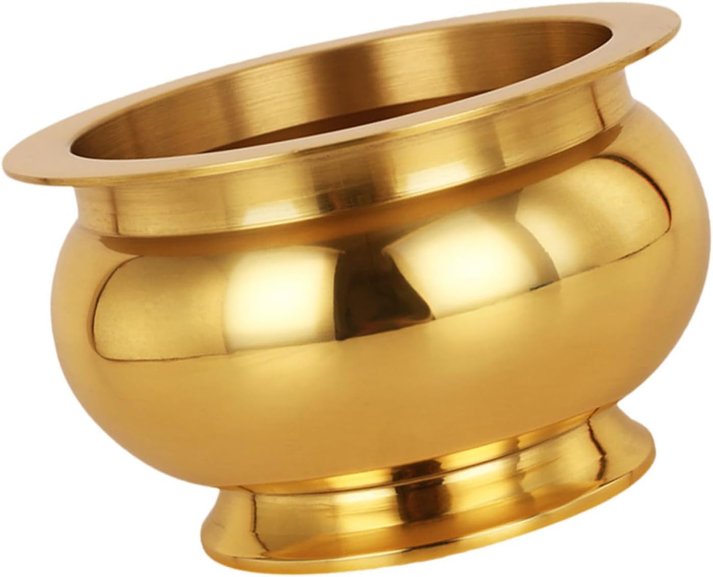 Ciieeo 1pc Incense Burner Copper Offering Bowl Censer Container Desktop Buddhist Incense Bowl Agarwood Feng Shui Metal Buddhism Censer Incense Powder Gold Decor Cone Chinese Style China