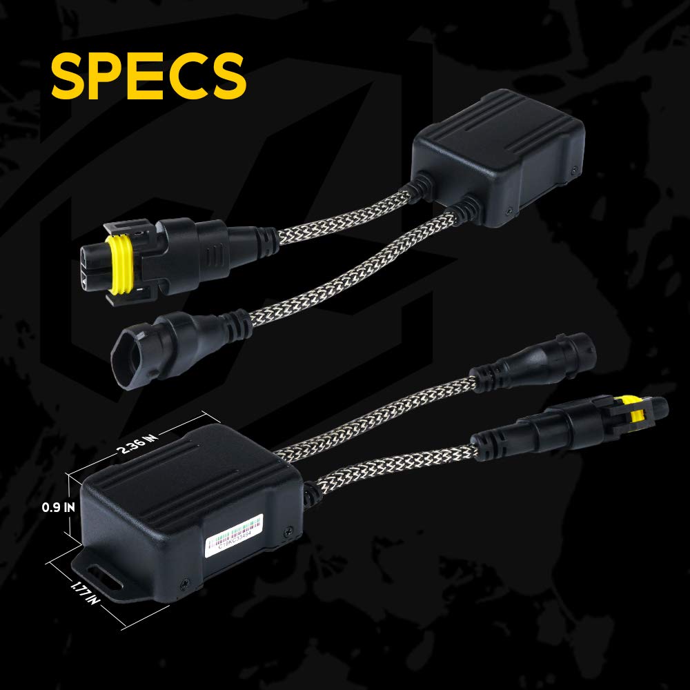 Xprite Arnés antiparpadeo para Faros Delanteros LED Canbus, Kit de conversión sin Errores para H8 H9 H11 (1 par)