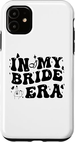 Funda para iPhone 11 In My Bride Era Groovy Bride Despedida de soltera