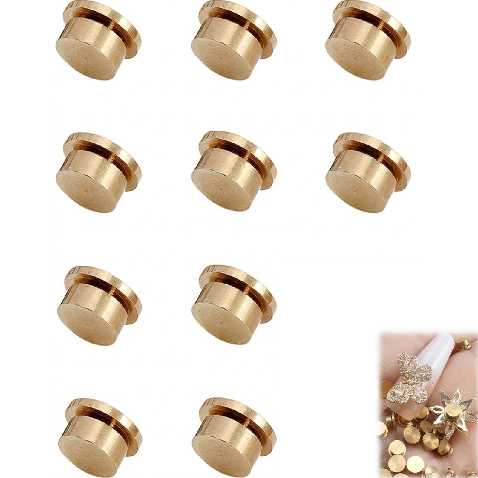 10 PCS Nail Art Rings, Rotating Nail Art Creation, Craft Hair Clip Assembly, Miniature Model Building, Nail Rings for DIY Projects and Professional Use-image-40