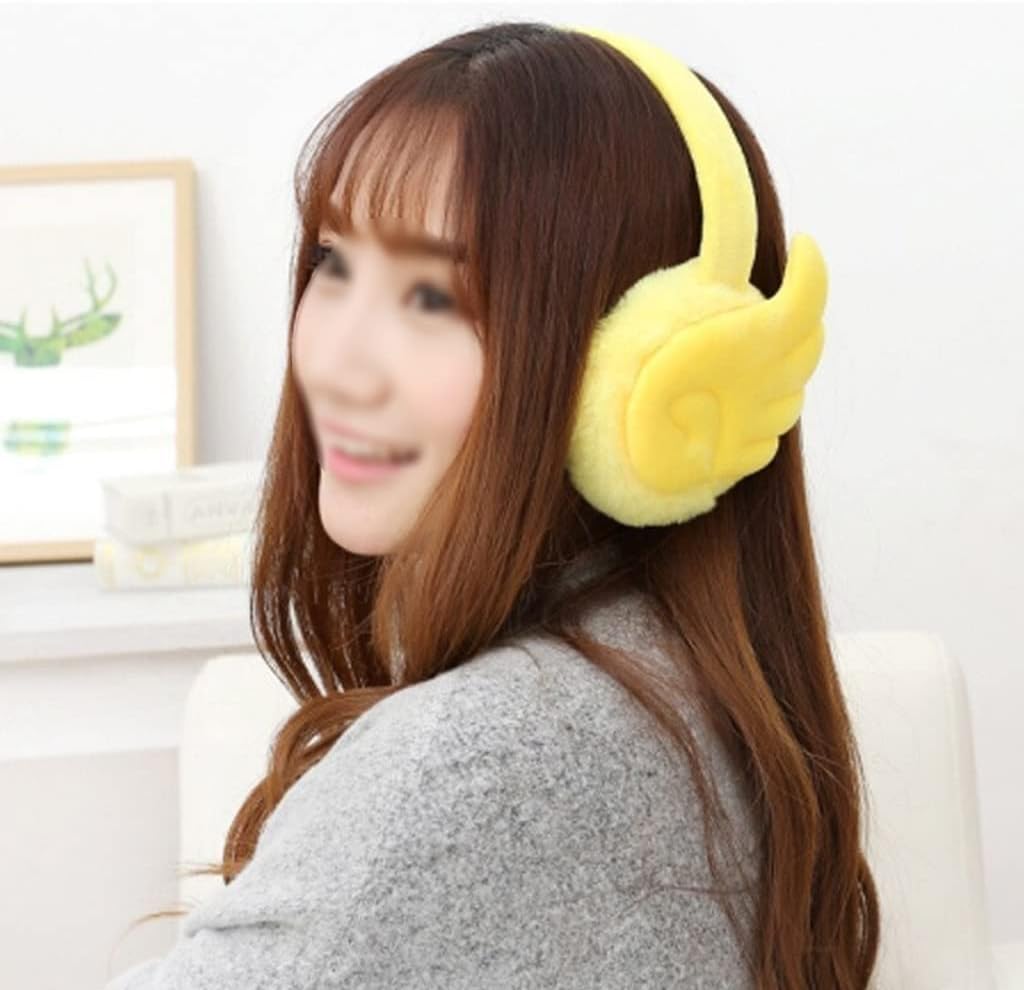 Ear Warmers Winter Warm Earmuffs Portable Windproof Ear Warmers Plush Cute Little Wings Ear Warmers Unisex for Men and Women (Color : D)