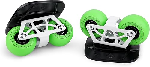 FreeSkates - Patines portátiles con plataforma de aleación de aluminio antideslizante, patineta dividida con ruedas de poliuretano, rodamientos de