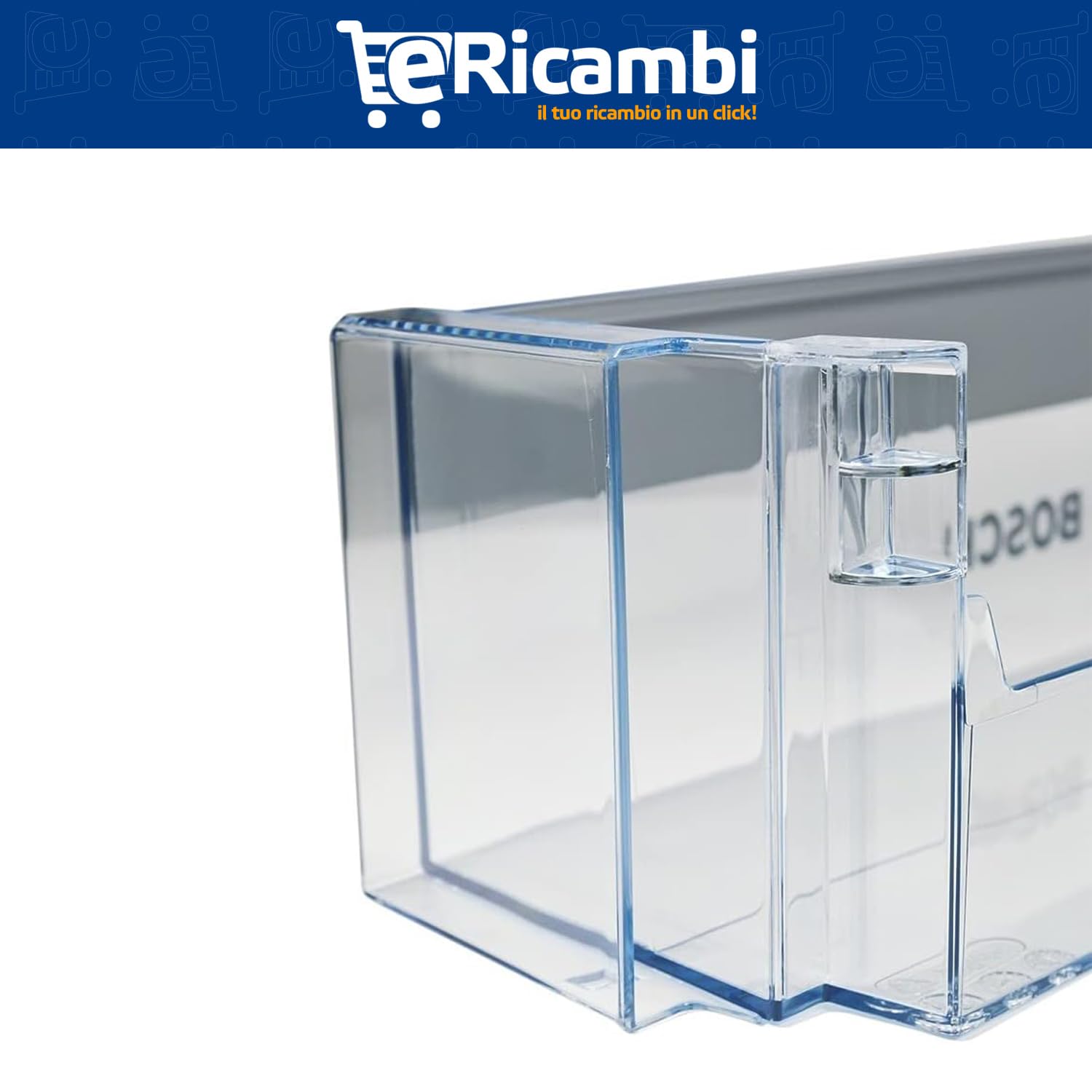 eRicambi® Mensola Balconcino Ripiano Bottiglie Inferiore per Frigorifero, Compatibile con Bosch, Dimensioni: 436x113x100 (mm) Per Modelli: KIL22 KIN86 KIR21 KIV67