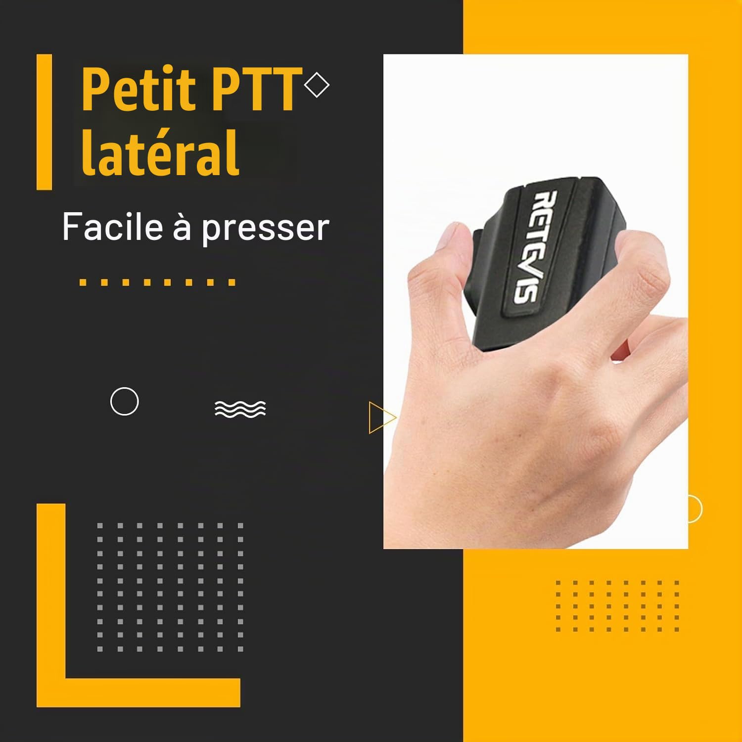 Retevis Oreillette pour Talkie-Walkie 1 Broche 2,5 mm, Casque de Sécurité, Air Tube Oreillett avec PTT, Ecouteur Talkie Walkie Compatible RB648 RT649 RT649B RT649P (2 pièce)