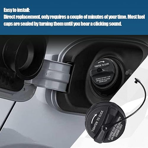 Miniatura 4 de Tapa de gasolina 52124512AA 52030433AB Reemplazo compatible con Chrysler Aspen Pacifica Town and Country Voyager, Dodge Caravan Durango Grand