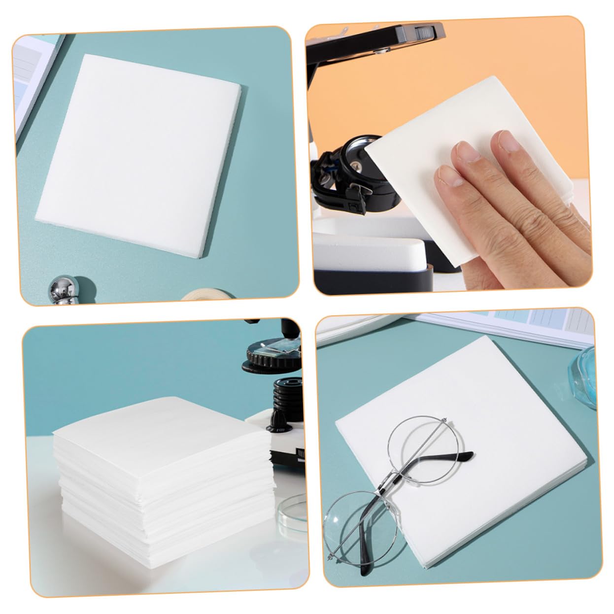 1200 Pièces Lingettes pour Lentilles Lunettes et Écrans Électroniques Nettoyage Antistatique Portable pour Appareils Photo Téléphones et Claviers