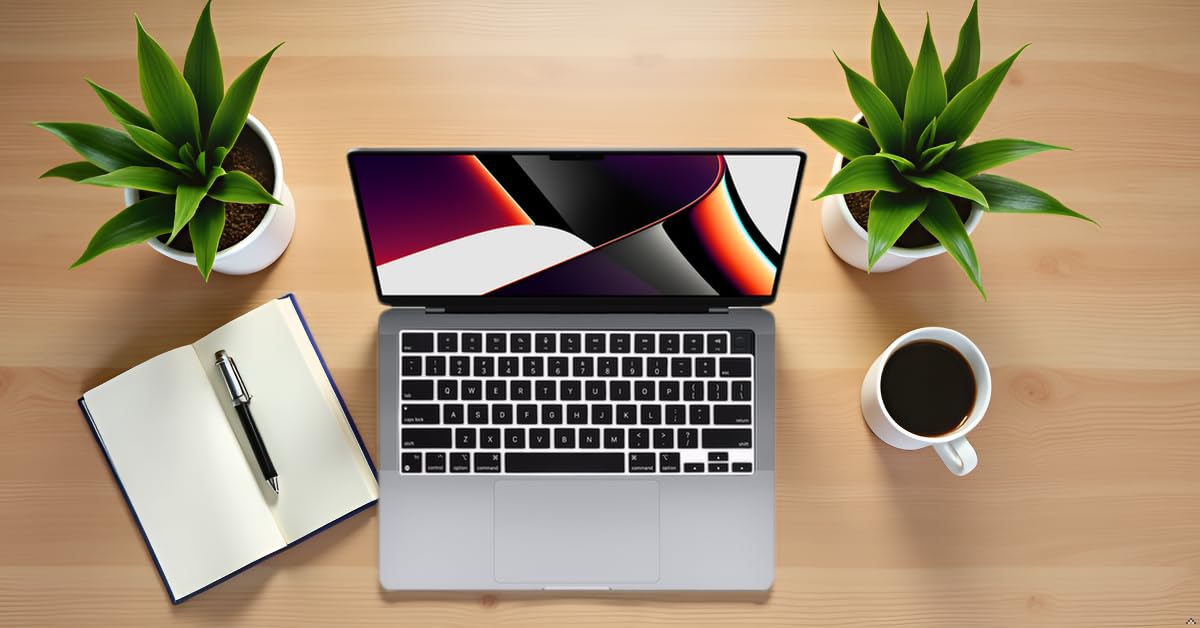 Se7enline Compatible with Macbook Keyboard Cover Skin for Mac Neo & Air 13/15 & Pro 14/16 inch (M5 M4 M3 M2 M1 A18 Pro) 2026/2025/2024/2023/2022/2021 Silicone Waterproof Dustproof US Layout,Black — view 2