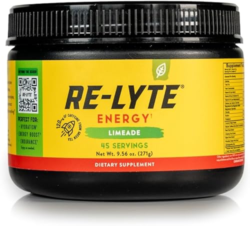REDMOND Re-Lyte Energy - Mezcla de electrolitos, lima, tarro de 8.9 onzas