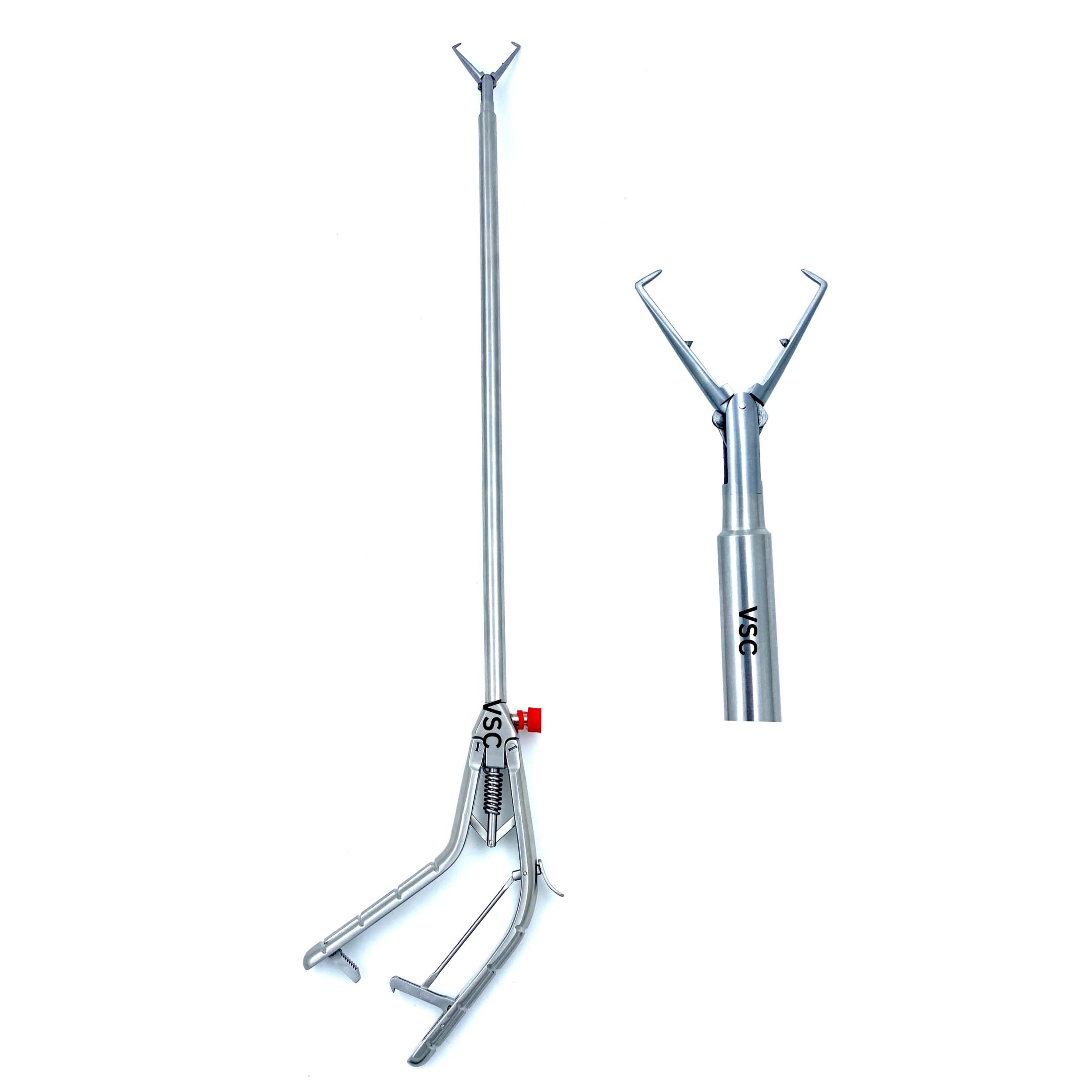 Straight Jaw Gun-Type Laparoscopic Needle Holder - 5mm, 330mm, Stainless Steel, Reusable & Autoclavable