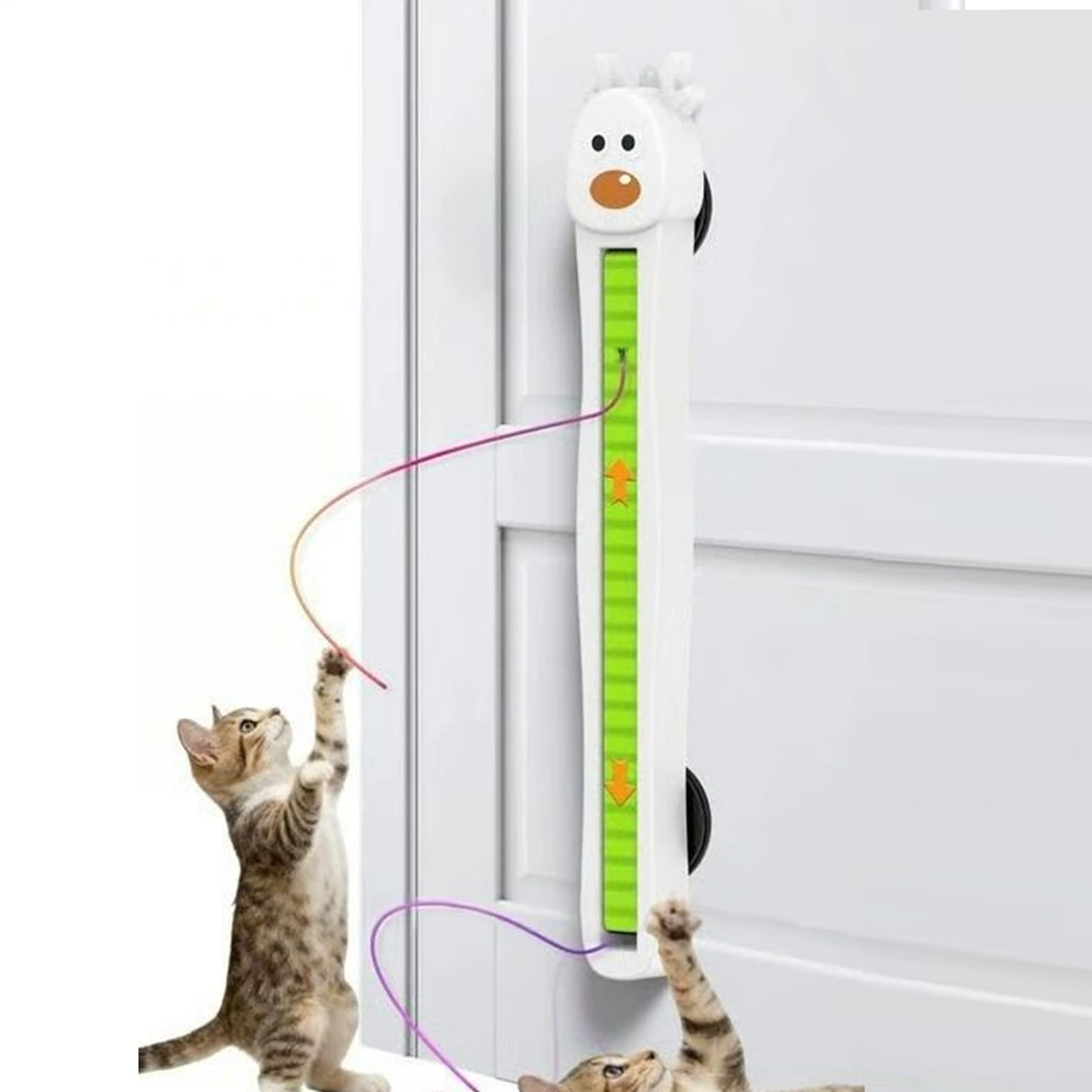 Automatic Flying Rope Cat Toy Wall Mounted Flying String Enrichment Rechargeable Moving Cats Toys from Lazy to Crazy for Corner Play Area Alone Time