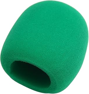 Fielect Microphone Cover Foam Mic Cover Handheld Microphone Windscreen Shield Protection Mic Foam Cover Filter Green for Karaoke DJ, KTV, Broadcasting