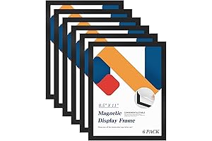 Large Magnetic Picture Frames | Protect and Display Posters, Certificates, or Artwork...