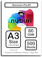 Vista 7 de Papel de impresora de tamaño A3 de alta calidad, superficie de impresión lisa y brillante color blanco - Calidad profesional - 11.69 x 16.53