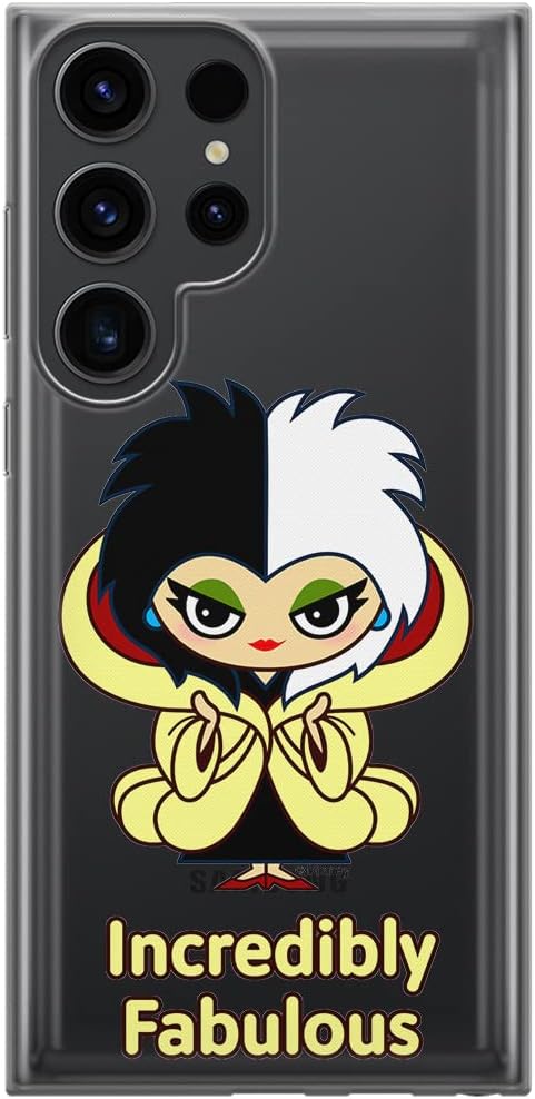 ERT GROUP Mobile Phone case for Samsung S23 Ultra Original and Officially Licensed Disney Pattern Disney Villains 001 optimally adapted to The Shape of The Mobile Phone, Partially Transparent