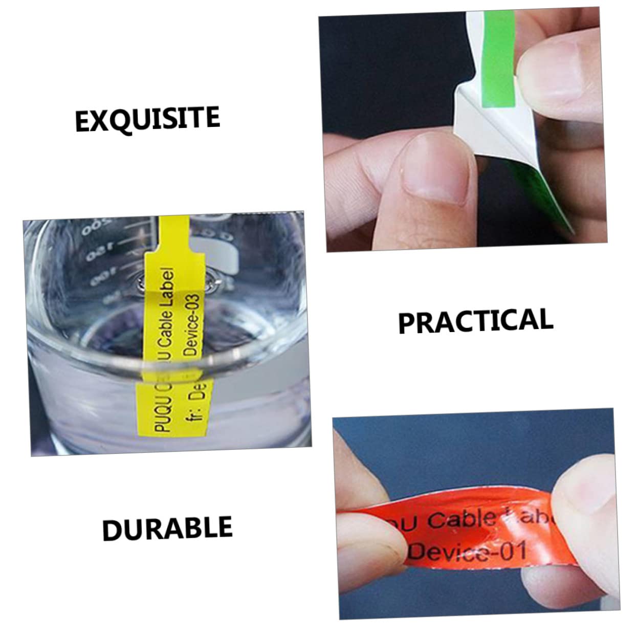 OSALADI 36fogli Etichette Adesive Per Cavi Impermeabili e Resistenti Etichette Stampabili Per Gestione Cavi Elettronici Organizzazione Facile e Flessibile Adatte Per Ufficio e Casa
