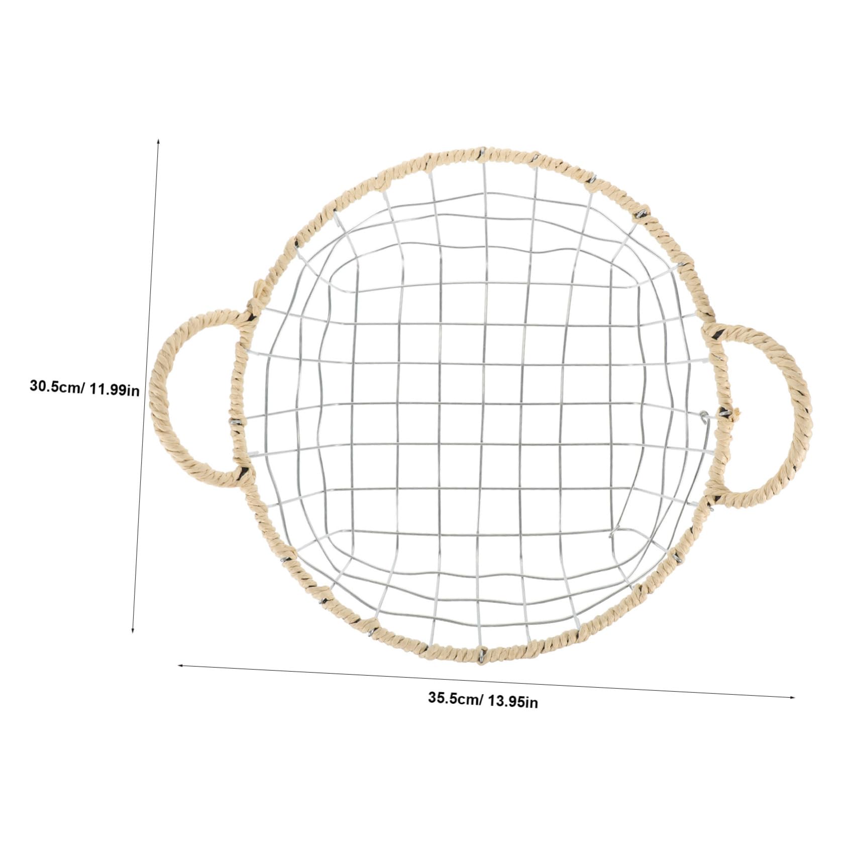 Garneck Storage Basket Bread Serving Basket Fruit Baskets Wire Fruit Basket Bread Basket Reusable Fruit Basket Snack Basket Wire Baskets Decorative Bailing Wire Bread Storage Wrought Iron