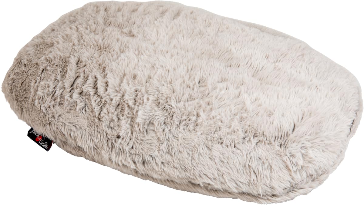 Jack and Vanilla, Coussin Ovale pour Chien, Modèle Shell, Couleur Gris Coquille, Taille M, 75 x 50 cm