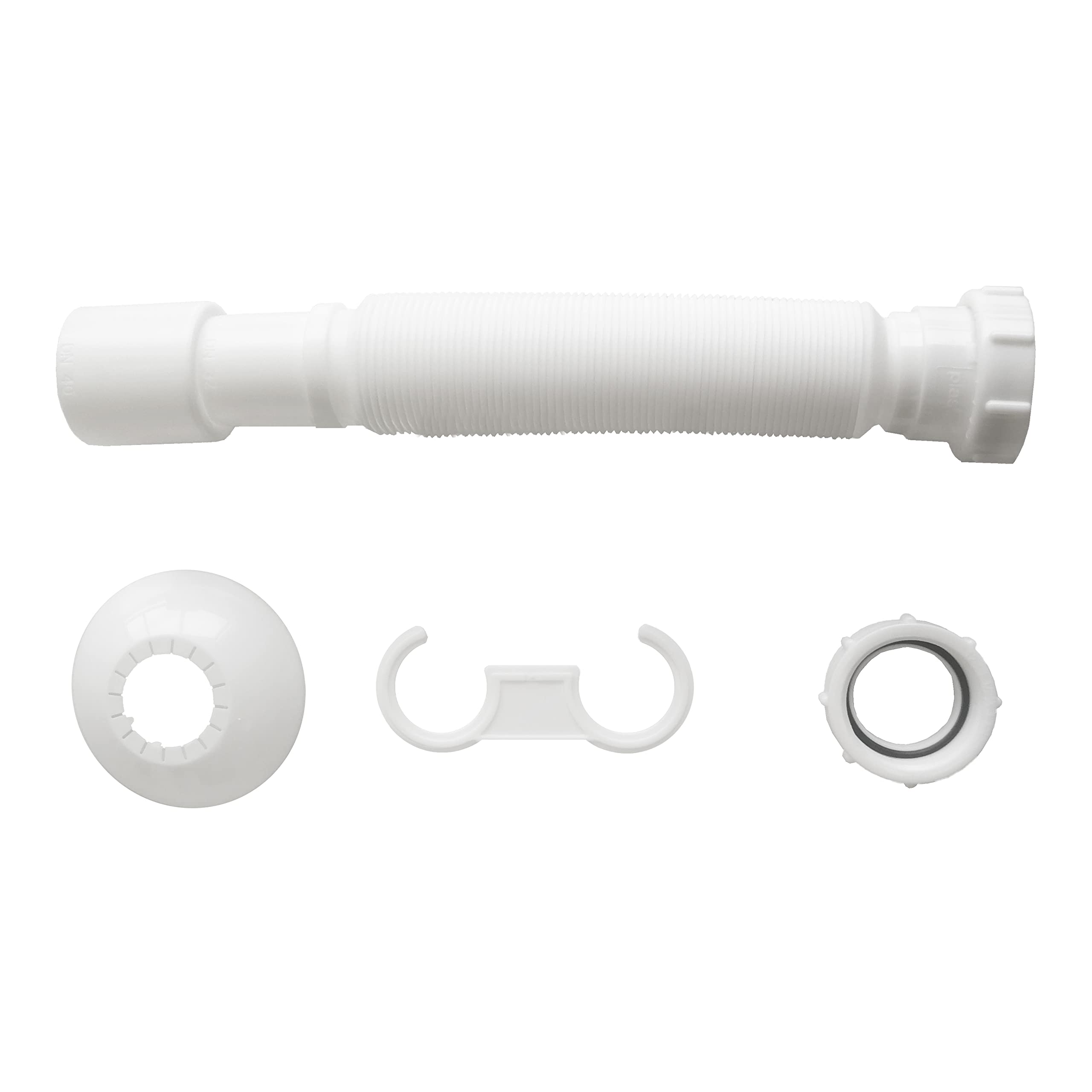 BAIKAL Pack solución para baño con lavabo y complementos. Incluye: lavabo cerámico, Grifo, Sifón extensible y Válvula de desagüe con rebosadero. Fácil instalación, se incluyen las instrucciones