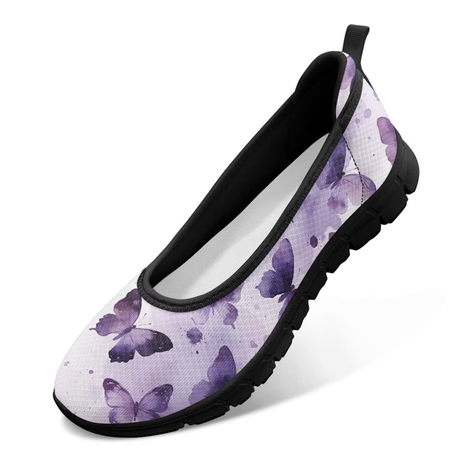 SYtrade Loafers for Women Casual Work Flats Black Sole Slip On Walking Shoes