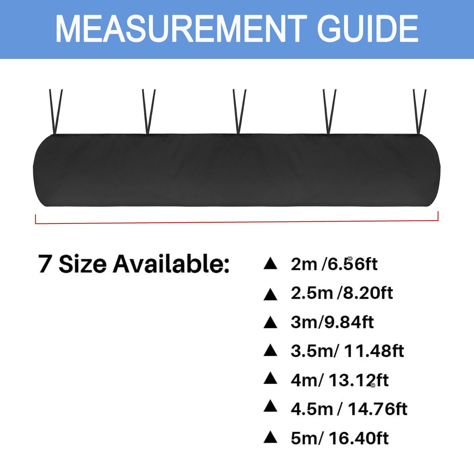 Sac De Protection Pour Store Banne, Housse De Protection Anti-poussière Pour Auvent De Terrasse, Housse De Rangement Pour Auvent De Terrasse, Sac De Rangement (4m,Gris)