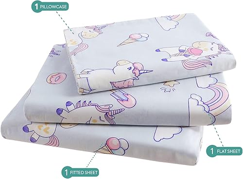 Miniatura 102 de Nikki Peter - Juego de sábanas para niños y niñas, 100 % algodón, sábanas de automóvil tamaño individual, juego de sábanas súper suaves de fácil