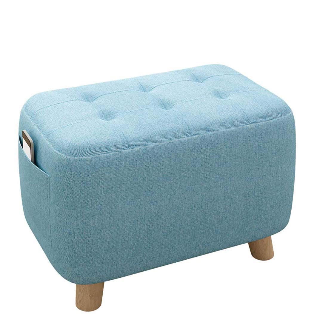 Repose-Pieds Rectangulaire Tabouret de Canapé en Tissu Chambre Salon