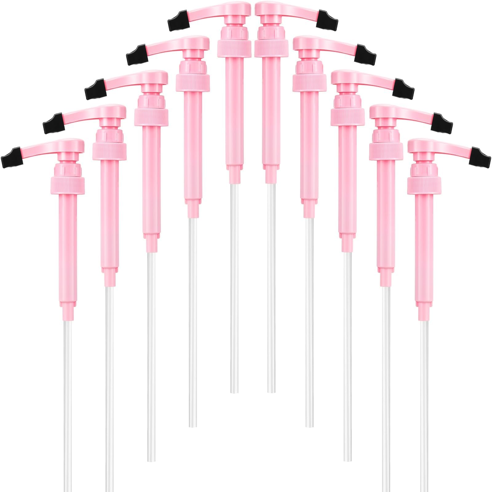 Amazon.com: Patelai 10 Pcs Coffee Syrup Pump with Tip Cover Pink ...