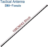 Vista 4 de Paquete de 2 ABBREE Antena Táctica CS Plegable de Doble Banda 144/430Mhz SMA-Hembra de 42.5 Pulgadas de Longitud para Radio GMRS Baofeng UV-5R