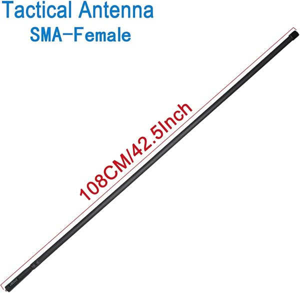 ABBREE Ham Antenne Radio 108 cm Longue portée SMA-Femelle Double Bande 144/430 MHz Pliable CS antenne Tactique pour Baofeng UV-5R BF-F8HP Pro 5RM UV-21R K5PLUS AR-152 GM-15 Pro UV-5G Plus Radio - 3