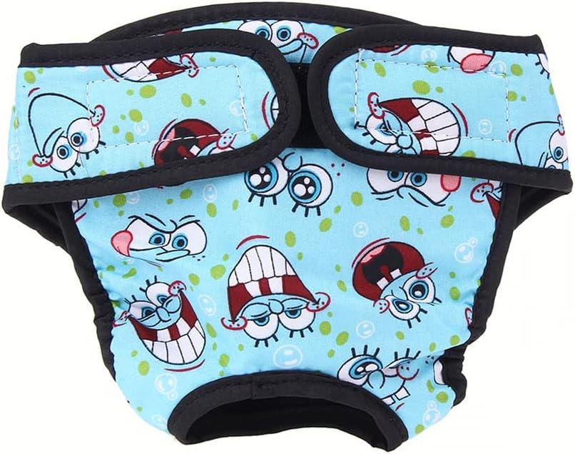 Pet Diapers Physiological Pants Sanitary Washable Female Pet Panties Shorts Pet Pants (Color : Blue Size: M Code) (Blue XL Code)