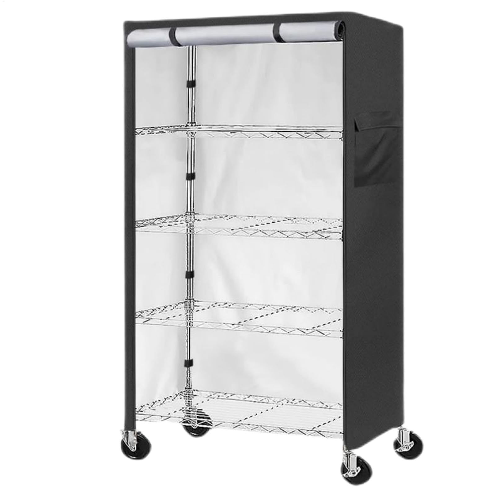 Cubiertas Para Estanterías Metálicas - Cubiertas Para Estantes De Pie De Alambre - Protector Con Cremallera Para Almacenamiento En Cocina, Despensa, Garaje, SóTano Y Patio