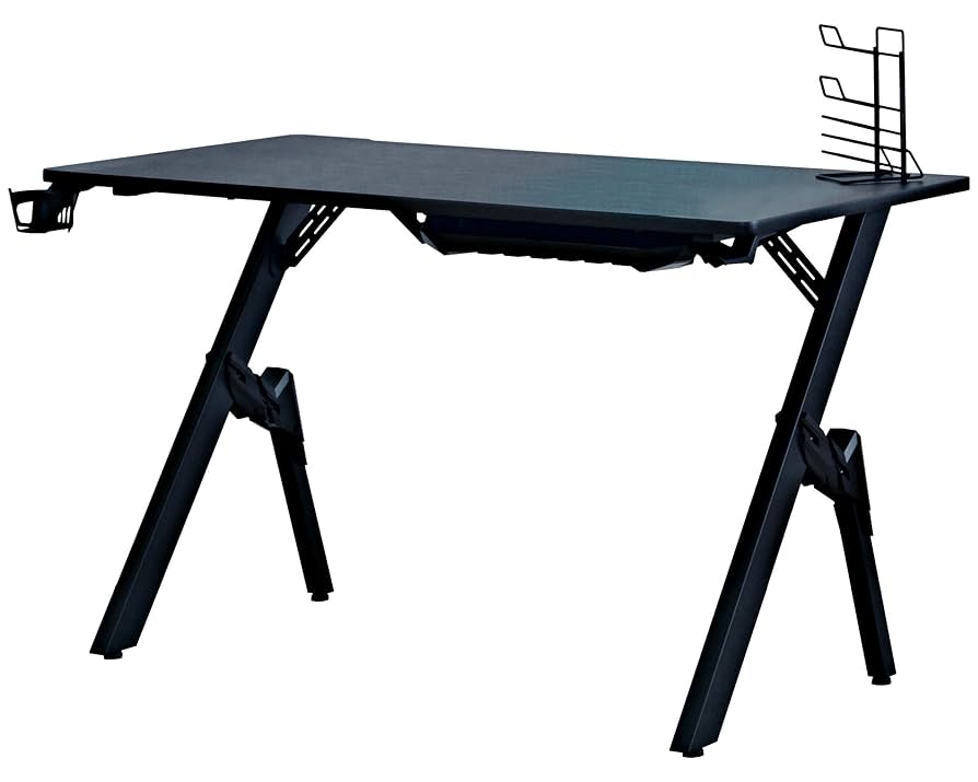 Amazon.co.jp: Contieaks ゲーミングデスク 幅119cm ブラック 黒