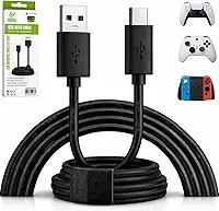 Cabo Carregador Controle USB Tipo C Compatível PS5 1,8M Reforçado