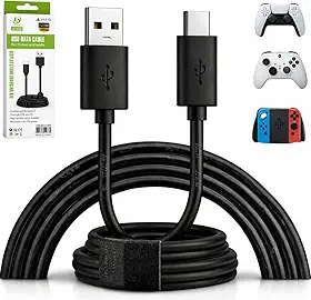Cabo Carregador Controle USB Tipo C Compatível PS5 1,8M Reforçado