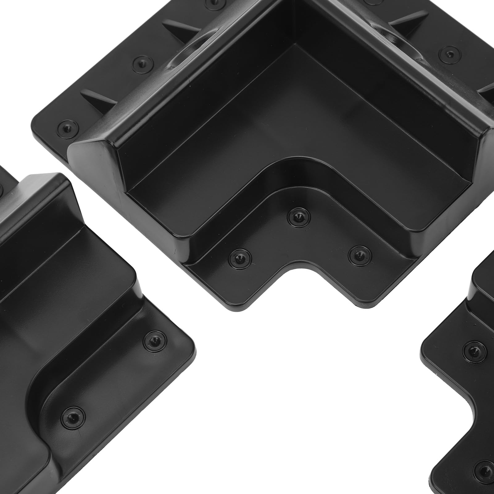 6 staffe di Montaggio per Pannello Solare, Kit di Montaggio angolare in ABS, Staffa angolare Senza Trapano, Resistente alla Luce Solare, per tetti di Camper, roulotte, Veicoli, (Nero)