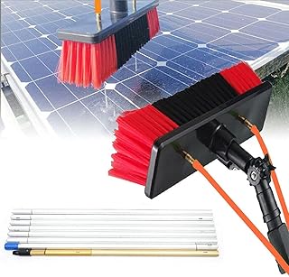 Water Fed Pole Kit Window Cleaning Brush Outdoor Window Glass Solar Panel Cleaning Extendable Telescopic Pole Water Fed Brush Spray Washer (US Stock)