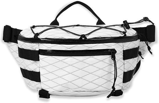 X-Pac 7L Sling Bag, Lightweight Crossbody Waist Pack with Fidlock Buckle & YKK Zippers for Commute/Outdoor White