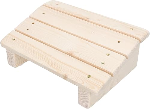 LUOZZY Taburete de pie de madera para debajo del escritorio, taburete inclinado para el pie de la casa y la oficina (11.79 x 8.25 x 4.32 pulgadas)