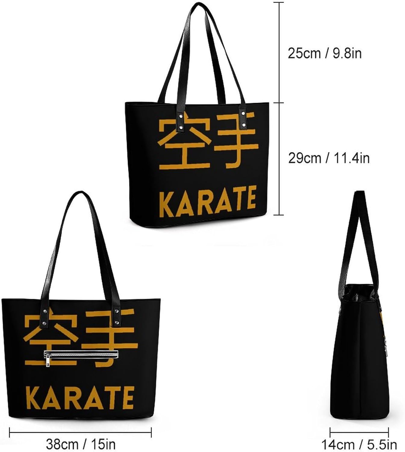 KARATE Women's Tote Leather Handbag Shoulder Bag Purse for Shopping Travel