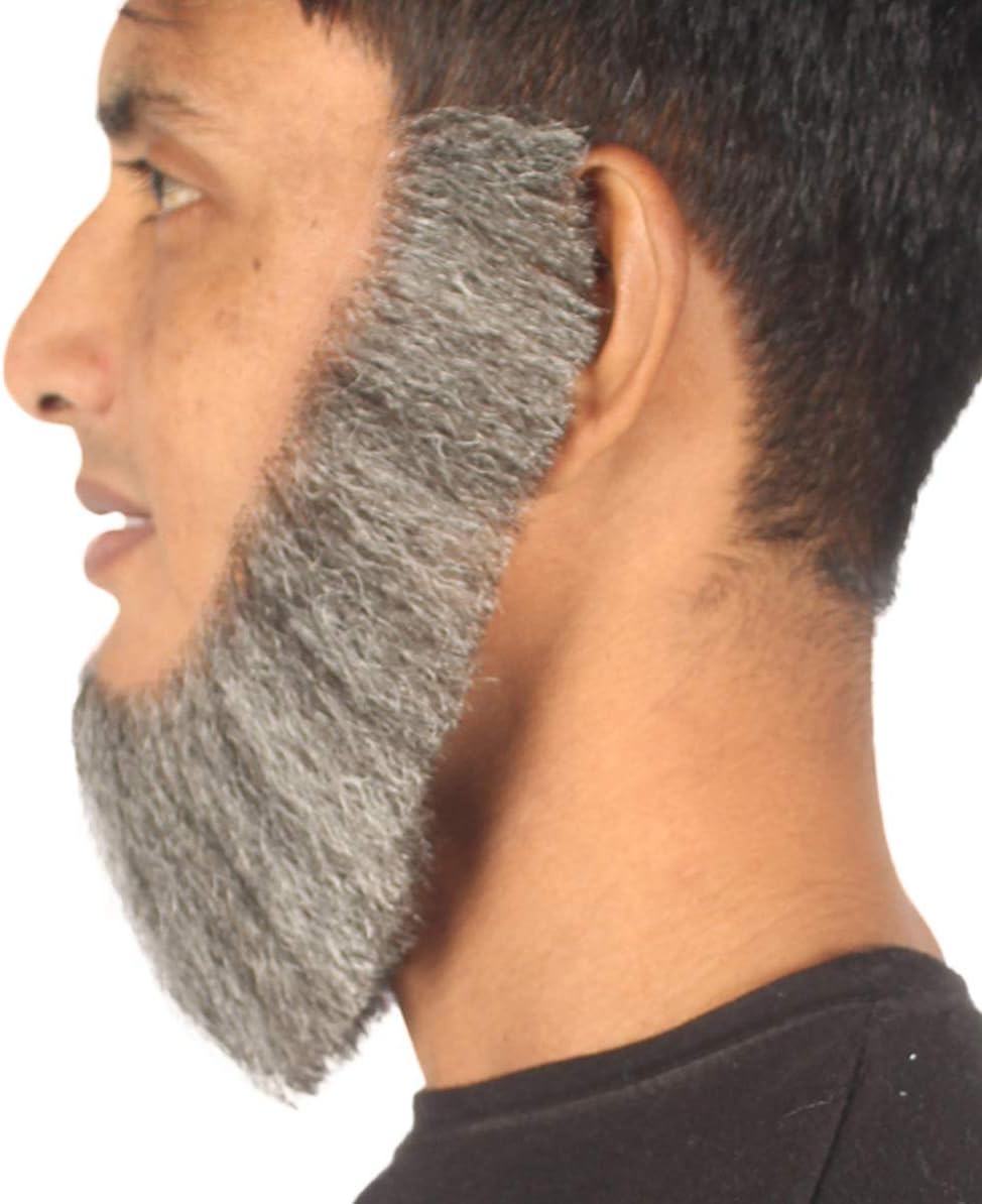 HPO Men's Long Beard Set Gray Cosplay Facial Hair