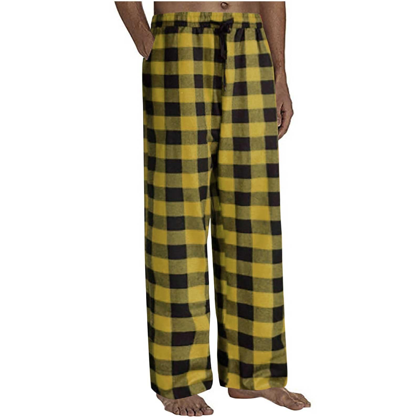 XUNRYAN Womens Pajama Pants Sleepwear for Women Wide Leg Casual Comfy Loose Stretchy Palazzo Pants Trousers Loungewear Yellow